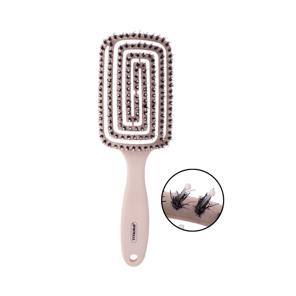 Titania Brush Flex Detangler Pink+Black 2858