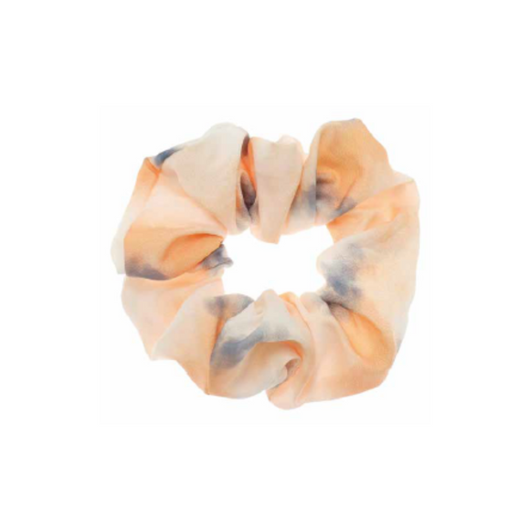 Titania Hair Scrunchie Tie Dye Apricot Gray 8125