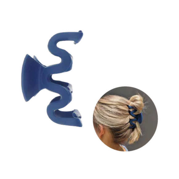 Titania Hair Claw Clip Wave Dark Blue 8205