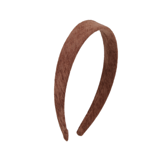 Titania Hair Headband Velvet Caramel Brown 8369