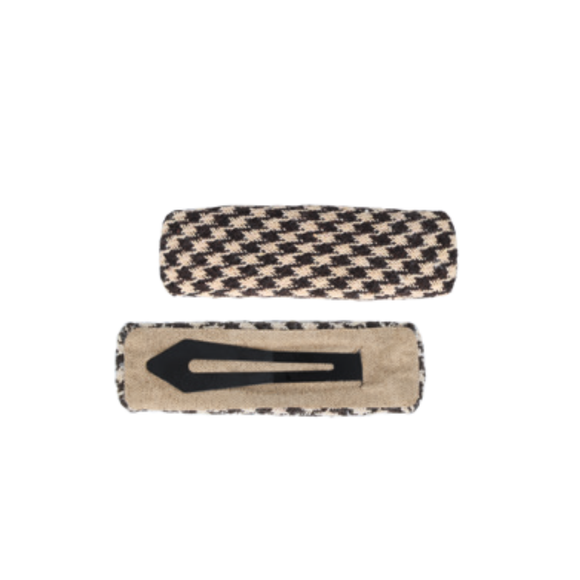 Titania Hair Clip Padded Beige Brown 8399