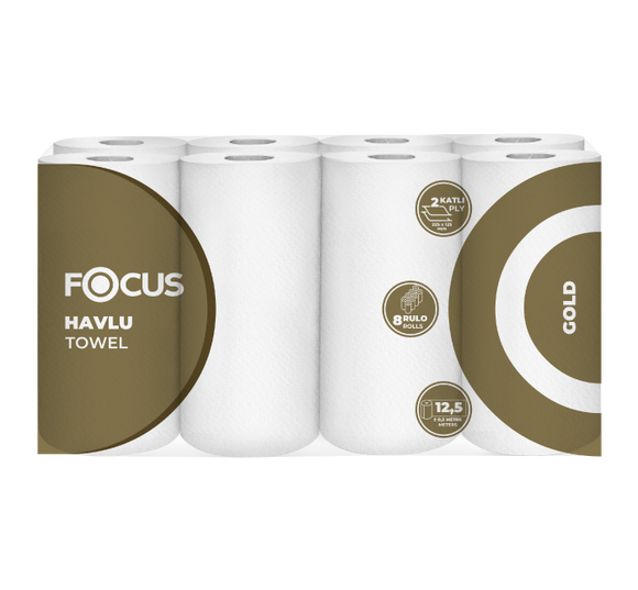 Focus Kitchen Towel GOLD 2p 8Roll Pack