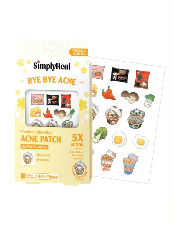SimplyHeal Bye Bye Acne Meowlicious 17patch Pack