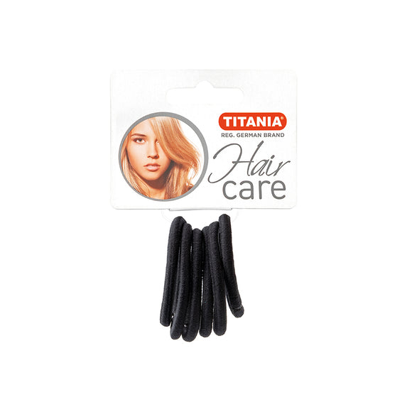 Titania Hair Elastic 6pcs Black 7812