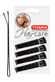 Titania Hair Clips Black 20pcs 7cm 8060/7