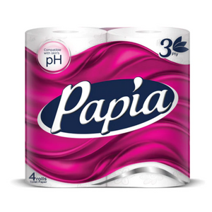 Papia Toilet Roll 3ply 4Roll