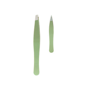 Titania Tweezers Set Green Satin Finish 1072/GR B